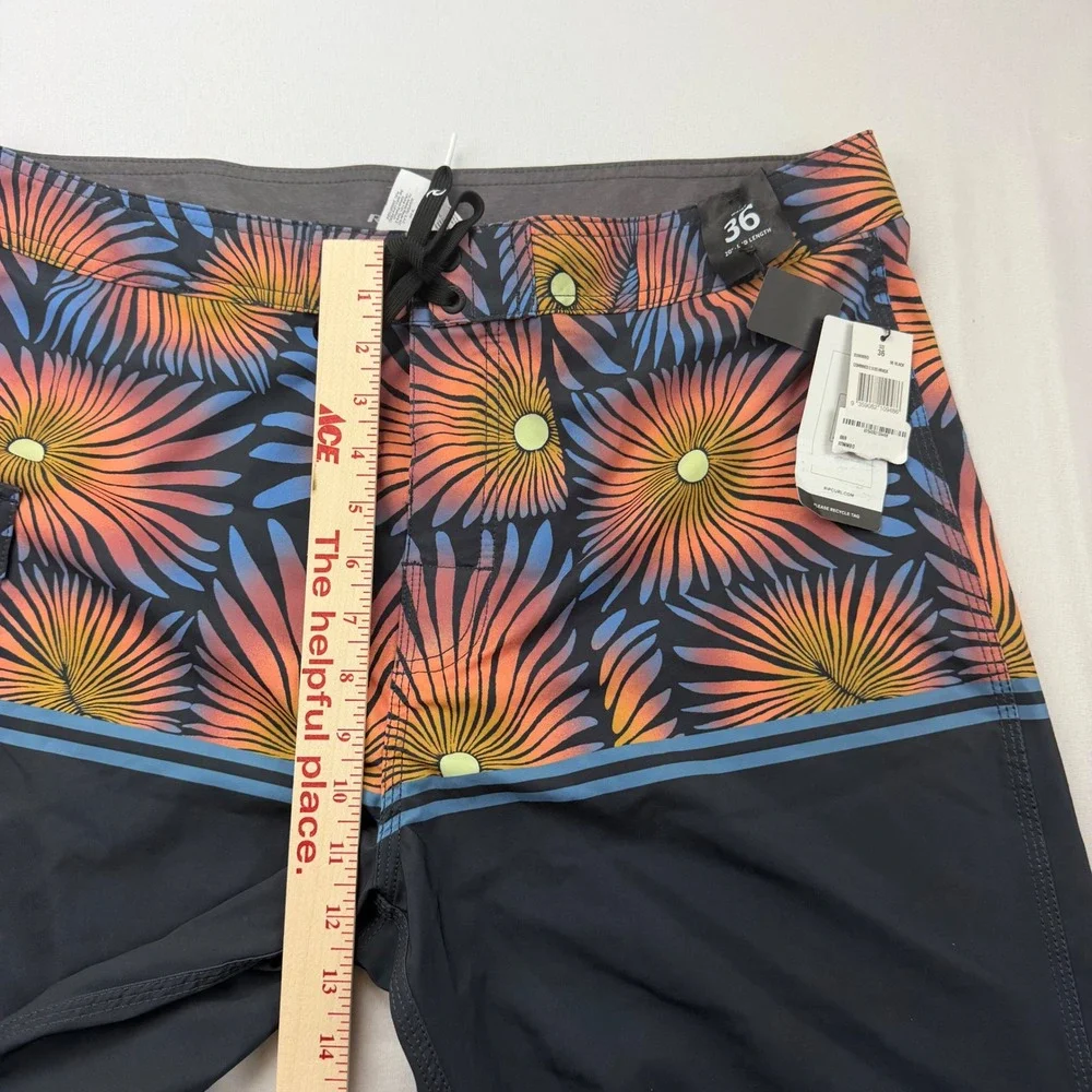 Rip Curl Board Shorts Mens 36 Black Floral Print Combined 2.0 03MMBO Stretch
